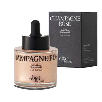 Олія для тіла з ефектом мерехтіння Objet by Kundal Satin Glow Shimmer Oil Champagne Rose, 45 мл 3263265 фото